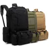 Sacos ao ar livre Engrenagem Tática Camuflagem Militar Mochila Caça Mochila 50L Grande Capacidade Mochila de Viagem Caminhadas Ao Ar Livre Shoulde294q