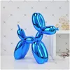 Decorative Flowers Wreaths Shiny Balloons Dog Statue Flower Pots Simation Dogs Resin Animal Art Scpture Craftwork Home Decoration Othg2