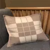 GOOD COLOR NEVY Cushion Beige Pillow and blanket TOP Quailty 100% WOOL Home Cushions have 100 cotton filling fast ship216f