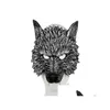 Masques de fête Halloween 3D Masque de loup Cosplay Masque d'horreur Accessoires de décoration GC1412 Drop Livraison Maison Jardin Fournitures de fête Dhyuh