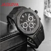 Berömda lyxiga herrklockor 42 mm högkvalitativa sportmän Bor Bevakningsklocka Rose Gold Black Silicone Man Fashion Dress Quartz Wristwatche332s