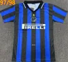 T-shirt Da Uomo 95 96 97 98 2002 2008 2010 Milito Sneijder Zanetti Maglia Inter Milan Vintage Eto'o Calcio Djokovic Baggio Adriano Batistuta Samorano Ronaldo