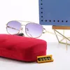 サングラスLuxurys Designer Classic Men women Fashion Sun Glases retro UV400屋外旅行ビーチアイランドストリートゴールドフレームアイエア