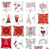 Coussin / Oreiller décoratif Décoration Er Christmas Home Amovible Lavable Siège d'auto Dossier décoratif sur le lit .. Livraison directe Garde Dhgpo