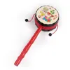 Fairy Toddler Toys Baby Rattle Drum Music Ringing Bell Baby Sensory Toys Kid Creative Diy Toy Cartoon Painting Classic Traditional Infant Toys Christmas Gift