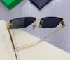1126 Солнцезащитные очки без оправы Золото-зеленые линзы Мужчины Женщины Солнечные очки Gafas de sol Дизайнерские солнцезащитные очки Оттенки Occhiali da Sole UV400 Защитные очки