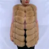 Women's Fur Faux Natural fur vest ladies winter autumn coat warm made of natural women's real genuine ves 230908