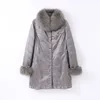 Women's Fur Faux Women Winter Long Coat Jacket Warm Double Side Parka CT262 230908