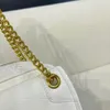 Oryginalny skórzany klasyczny metalowy litera dla kobiet na ramię modę flip designer torby łańcucha