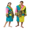 Mens Luxury classic cotton bathrobe men and women brand sleepwear kimono warm bath robes home wear unisex bathrobes235F