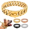 Dog Collars & Leashes Metal Stainless Steel Collar Chain Martingale High-end Show Bully Dogs Doberman Safety For Medium Large204q