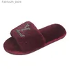 Slippers Luxe Strass Diamanten Bont Slippers Dames Paseo Parijs Designer Harige Platte Muilezel Slides Mode Dames Pluizige Platform Q230909