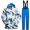 Vestes de Ski combinaison de Ski en plein air hommes coupe-vent imperméable thermique Snowboard neige mâle veste et pantalons ensembles vêtements de Ski patinage 254M
