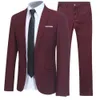 Ternos masculinos Blazers Homens Formal 2 Peças Terno Conjunto Moda Boutique Vestido de Negócios Casamento Noivo Terno Casaco Blazers Calças Ternos Conjuntos de Roupas 230908