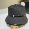 Chapeau seau de styliste avec lettres en paille, design à la mode, pare-soleil, chapeau polyvalent, très bon cadeau