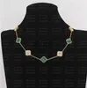 Hänghalsband halsband designer juvelery designer för kvinnor märke hänge 10 blomma halsband mode uppsättning med diamanter eleganta klöverhalsband presentkvalitet 7