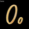 Ювелирные изделия Donia, роскошный браслет, европейская и американская мода, классический квадратный конус, медь, браслет с микроинкрустацией цирконом, набор колец, леди de316i