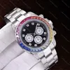 Kleur designer horloge Herenhorloge Automatische mechanische kern 904L roestvrij staal keramiek zakelijk lichtgevend ingelegd diamant cadeau party311g