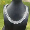 المجوهرات الراقية الهيب هوب 925 الفضة الاسترليني VVS Moissanite Diamond Iced Miami Big 16mm 20mm Cupan Link Necklace for Men