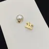 Designer de marca de luxo moda feminina brincos pérola jóias ouro clássico elegante jóias brinco para festa de casamento feminino orelha studs