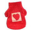 Dog Apparel Sweater Charming Love Heart Pattern Friendly To Skin 2-Legged Winter Warm Cat Pullover Decor Pet Dress Up196a