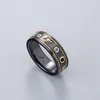 Black White Ceramic Cluster Band Rings Bague Anillos för män och kvinnor engagemang bröllop par smycken älskare gåva3132