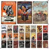 Classic Motorcycle Tin Metal Painting Signs TT Movie Motor Vintage Metal Sign Retro Plaque Wall Decor for Garage Bar Man Cave Deco315h