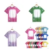 Party Favor Family Matching Outfits Sublimation Blanks Bleach T Shirts For DIY Printing Po Parent-Child Clothes T-shirt Jubileum Te DHSDQ