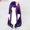 Cosplay Peruki Wysokiej jakości Hoshino AI Cosplay Peruka anime OSHI NO KO Cosplay Purple Podświetlanie różowej peruki, odporna na włosy imprezę włosów 2309908