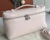 5a bolsas cosméticas lp loropiana bolsa de bolso extra l19 bolsas de couro de pele de bezerro com desconto de designer de luxo para mulheres com saco de poeira