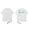 Tasarımcı Moda Klasik T Shirt Offs Whiteshirts Giyim Erkekleri Kadın Gevşek Tees Üstleri Yaz Adam Sokak Sokak Graffiti Gömlek Sweatshirts Erkek Tişörtleri Offs Beyaz