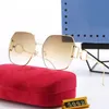 Designer de moda óculos de sol para homens unissex óculos de sol das mulheres dos homens óculos de sol moldura de metal dourado