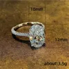 Vintage Oval Cut 4CT Lab Big Diamond Obiecing Pierścień 100% prawdziwy 925 Srebrny Srebrny zaręczyny Pierścienie dla kobiet biżuteria 240a