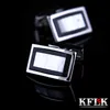 Cuff Links KFLK Jewelry shirt cufflinks for mens Brand Shell Black link Wholesale Buttons Wedding Male Gift High Quality guests 230909