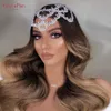 Jóias de cabelo de casamento Youlapan HP480 tiara de noiva grande forma de flor cocar para mulheres cristal oco headpiece zircon headwear 230909