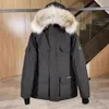 Canada Hommes Down Parkas Haute Qualité Femmes Manteau Designer Gooses Mode Hiver Hommes Dames Veste De Luxe Lettre Plaid Classique Chaud Col De Fourrure