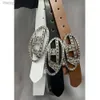 Designer Disels 2023 New Fashion Versatile Belt Men's and Women's Genuine Leather American Spicy Girl Black Jeans Belt Rhinestone