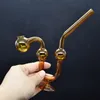Gros verre eau Bong brûleur à mazout en forme de serpent tuyau de brûleur à mazout en verre avec équilibreur de base tuyaux à fumer à la main avec boule de 30mm