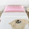 Pillow Case 20x54 inch Couple Double Satin Cases Solid Color Long Lovers Wedding Pillowcases 230909