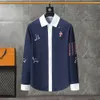 Men's designer long-sleeved shirt Summer and autumn new business casual seamless professional cargo shirt men's printed letters multi-color