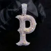 Hip Hop Jewelry Mens Iced Out Custom Letter Pendant Sterling Sier VVS Moissanite Diamond CZ Number Name Initial Penda