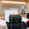 Women Luxury Brand Bag Wooden Handle Carrying Pole Bag Handheld Small Bag Chain Crossbody Bag Party Preferred 20cm