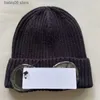 Beanie/Totenkopfkappen Designer-Doppelglasbrille mit Strickmützen Schädelkappen für Männer Frauen Unisex Winterhauben in Schwarz Grau Outdoor-Brillen Kopfbedeckung T230910