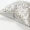 Taie d'oreiller 4545cmpetit plaid argent gris câlin taie d'oreiller lumière luxe jacquard housse de canapé mode coussin polyester décor à la maison 230909