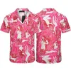 heren designeroverhemden casablanc Hawaii Shirts overhemd printpatroon camicia unisex button up hemd334s