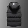 Gilet in cotone da uomo Gilet invernale nuovo Gilet da uomo alla moda Gilet casual con cappuccio da uomo coreano slim fit