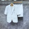 Mäns kostymer blazers män outfit set 2023 shorts kostym jacka set sommar tunt high end koreansk brittisk mode casual short hylsa kläder 230909