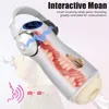 Sex Toys Massager Strong Suction Blowjob Machine Male Masturbator Vibrator Fake Mouth for Men Glans Sucking Sucker Penis Exerciser Erotic