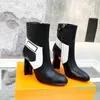 Women Flower-shaped Heel Boot Side Zip Martin Boots High Heels Fashion Booties Black Blue Red Leather