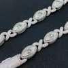 15mm 18-24inch S925 Sterling Silver Moissanite Diamond Cuban Chain Necklace 7-9inch Bracelet Links Jewelry For Men Women Nice Gift
